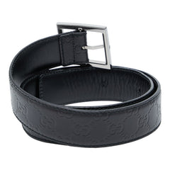 グッチ グッチシマ ベルト サイズ:80/32 ブラック レザー レディース GUCCI 【中古】
