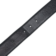グッチ グッチシマ ベルト サイズ:80/32 ブラック レザー レディース GUCCI 【中古】