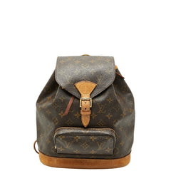 ルイ ヴィトン モノグラム モンスリMM リュック バッグパック M51136 ブラウン 茶 PVC レザー レディース LOUIS VUITTON 【中古】