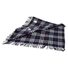バーバリー ノバチェック ストール ネイビー ウール レディース BURBERRY 【中古】