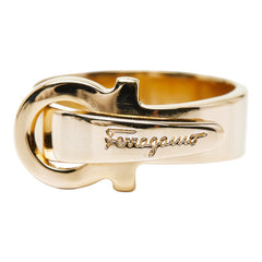 サルヴァトーレフェラガモ ガンチーニ ロゴ スカーフリング ゴールド メッキ レディース Salvatore Ferragamo 【中古】