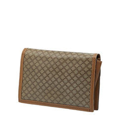 セリーヌ マカダム クラッチバッグ セカンドバッグ ベージュ PVC レザー レディース CELINE 【中古】