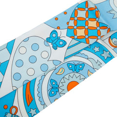 エルメス ツイリー Les Murmures de la Foret 森のささやき スカーフ ライトブルー マルチカラー レディース HERMES 【中古】