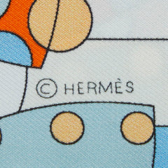 エルメス ツイリー Les Murmures de la Foret 森のささやき スカーフ ライトブルー マルチカラー レディース HERMES 【中古】