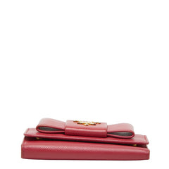 プラダ 6連 リボン キーケース 1M0222 ブラック サフィアーノレザー レディース PRADA 中古