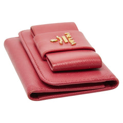 プラダ 6連 リボン キーケース 1M0222 ブラック サフィアーノレザー レディース PRADA 中古