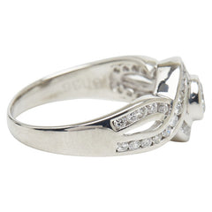 Pt900 プラチナ ダイヤ0.31ct ダイヤ0.38ct リング 指輪 レディース 9号 【中古】