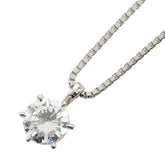 Pt900 プラチナ Pt850 プラチナ ダイヤ0.380ct プチネックレス ネックレス レディース 【中古】