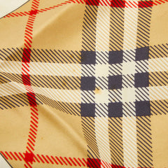 バーバリー ノバチェック スカーフ ベージュ シルク レディース BURBERRY 【中古】