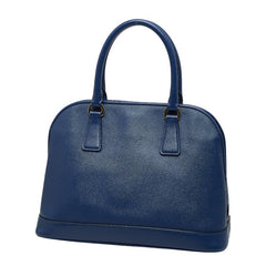プラダ 三角ロゴプレート ハンドバッグ ブルー サフィアーノレザー レディース PRADA 【中古】