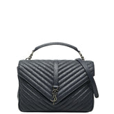 サンローラン クラシック モノグラム チェーン ショルダーバッグ ハンドバッグ 2WAY 392738 ブラック レザー レディース SAINT LAURENT 【中古】