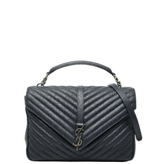 サンローラン クラシック モノグラム チェーン ショルダーバッグ ハンドバッグ 2WAY 392738 ブラック レザー レディース SAINT LAURENT 【中古】