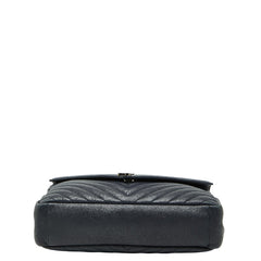 サンローラン クラシック モノグラム チェーン ショルダーバッグ ハンドバッグ 2WAY 392738 ブラック レザー レディース SAINT LAURENT 【中古】