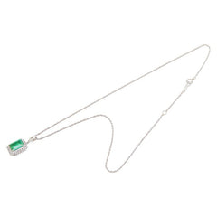 Pt900 プラチナ Pt850 プラチナ トルマリン2.87ct ダイヤ0.29ct ネックレス レディース 【中古】