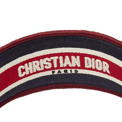 ディオール カナージュ カチューシャ ヘアアクセサリー ワインレッド ベロア レディース Dior 【中古】