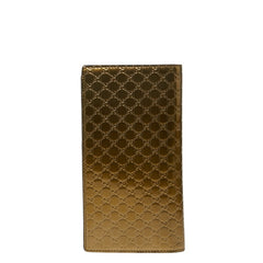 グッチ マイクログッチシマ 長財布 322209 2149 グリーン系 パテントレザー レディース GUCCI 【中古】