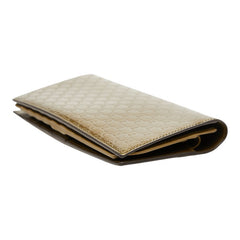 グッチ マイクログッチシマ 長財布 322209 2149 グリーン系 パテントレザー レディース GUCCI 【中古】