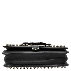 フェンディ カーリト スタッズ チェーン ウォレットバッグ ショルダーバッグ 8M0346 ブラック レザー レディース FENDI 【中古】