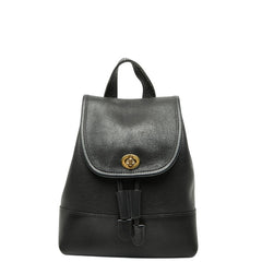 コーチ オールドコーチ ヴィンテージ リュック デイパック バックパック G5C 9960 ブラック レザー レディース COACH 【中古】