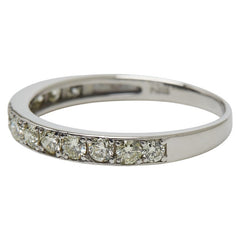 Pt900 プラチナ ダイヤ0.50ct ハーフエタニティリング リング 指輪 レディース 10.5号 【中古】