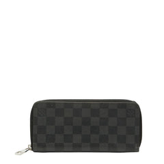 ルイ ヴィトン ダミエ グラフィット ジッピーウォレット ヴェルティカル ラウンドファスナー 長財布 N63095 ブラック PVC メンズ LOUIS VUITTON 【中古】