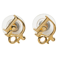 ディオール ロゴ スタッドピアス ゴールド メッキ レディース Dior 【中古】