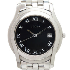 グッチ Gクラス 腕時計 5500M クオーツ ブラック文字盤 ステンレススチール メンズ GUCCI 【中古】