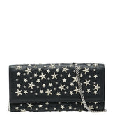 ジミーチュウ スタースタッズ チェーンウォレット ブラック レザー レディース JIMMY CHOO 中古