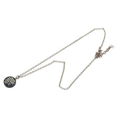 シャネル ココマーク ラインストーン ネックレス シルバー ブラック メタル プラスチック レディース CHANEL 中古