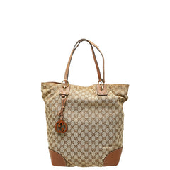 グッチ GGキャンバス トートバッグ ショルダーバッグ 247236 ベージュ ブラウン キャンバス レザー レディース GUCCI 【中古】