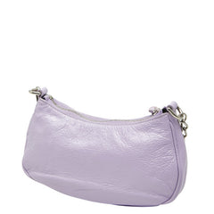バレンシアガ ル カゴール ミニハンドバッグ ショルダーバッグ 2WAY 695814 パープル レザー レディース BALENCIAGA 【中古】
