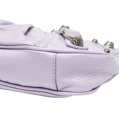 バレンシアガ ル カゴール ミニハンドバッグ ショルダーバッグ 2WAY 695814 パープル レザー レディース BALENCIAGA 【中古】