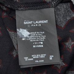 サンローラン スター 星 Tシャツ サイズM ブラック マルチカラー コットン メンズ SAINT LAURENT 【中古】