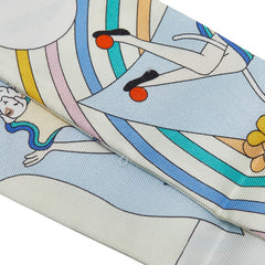 エルメス ツイリー CARRES VOLANTS 空飛ぶカレ スカーフ ホワイト マルチカラー レディース HERMES 【中古】