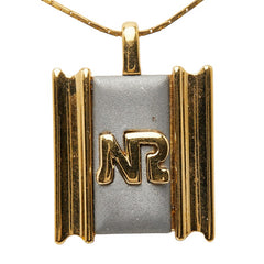 ニナリッチ ロゴ ネックレス ゴールド メッキ レディース NINA RICCI 【中古】