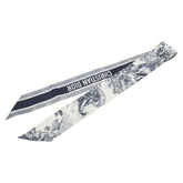 ディオール ミッツァ トワル ドゥ ジュイ ソヴァージュ スカーフ ホワイト ネイビー レディース Dior 【中古】