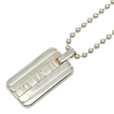 ティファニー アトラス 2003 プレート ボールチェーン ペンダントネックレス シルバー SV925 シルバー レディース TIFFANY&Co. 【中古】