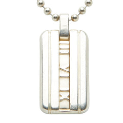 ティファニー アトラス 2003 プレート ボールチェーン ペンダントネックレス シルバー SV925 シルバー レディース TIFFANY&Co. 【中古】