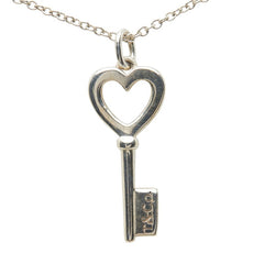 ティファニー ハート キー ネックレス SV925 シルバー レディース TIFFANY&Co. 【中古】