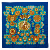 エルメス カレ90 LE ROY SOLEIL 太陽王 スカーフ ブルー マルチカラー レディース HERMES 【中古】