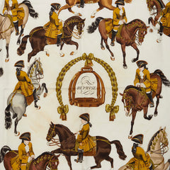 エルメス カレ90 REPRISE 乗馬風景 スカーフ ネイビー マルチカラー レディース HERMES 【中古】