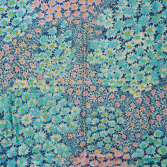 ディオール フラワー 花柄 スカーフ ライトブルー マルチカラー レディース Dior 【中古】