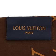 ルイ ヴィトン バンドー モノグラム コンフィデンシャル スカーフ M78655 ブラウン シルク レディース LOUIS VUITTON 【中古】