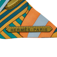 エルメス ツイリー サングル スカーフ マルチカラー シルク レディース HERMES 【中古】
