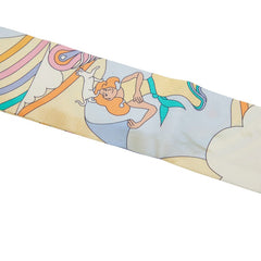 エルメス ツイリー CARRES VOLANTS 空飛ぶカレ スカーフ ホワイト マルチカラー レディース HERMES 【中古】