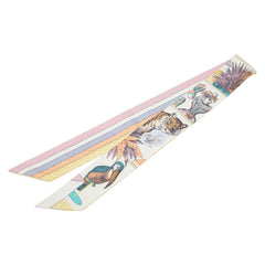 エルメス ツイリー GRAND THEATRE NOUVEAU スカーフ ホワイト マルチカラー レディース HERMES 【中古】