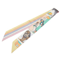 エルメス ツイリー GRAND THEATRE NOUVEAU スカーフ ホワイト マルチカラー レディース HERMES 【中古】