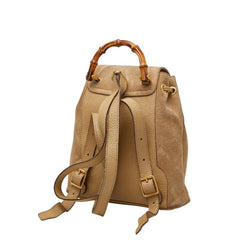 グッチ バンブー ミニリュック バックパック 003 1998 0030 ブラウン レザー スウェード レディース GUCCI 【中古】