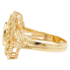 K18YG イエローゴールド ルビー0.37ct ダイヤ0.04ct リング 指輪 レディース 11.5号 【中古】