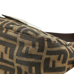 フェンディ ズッカ マンマバゲット ショルダーバッグ ワンショルダー ブラウン キャンバス レザー レディース FENDI 【中古】
